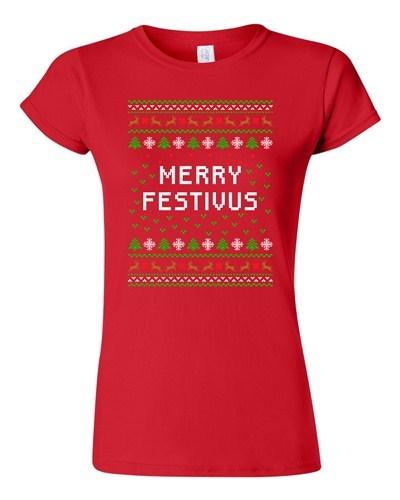 

Junior Merry Festivus Holiday Ugly Christmas Season Parody Funny DT T-Shirt Tee Unisex T-Shirt XXXL