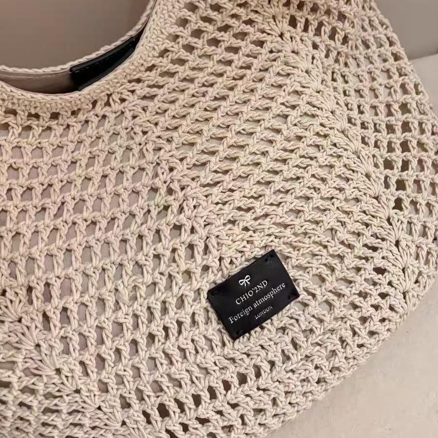 Nanfeng Versatile Casual Wax Rope High-end Handmade Straw Bag Women's New Autumn and Winter One-shoulder Crossbody Woven Bag