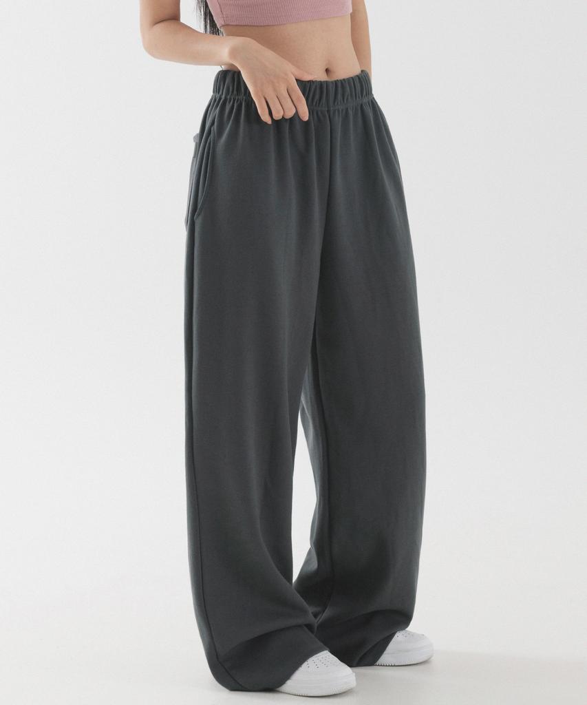 PIANER Relaxed Wide Long Sweatpants (Charcoal)