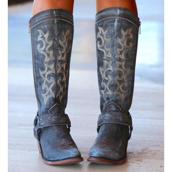 Women's Boots  Winter Round Head European and American Women's Leather Boots Knight Boots Warm Middle Heel Women's Shoes