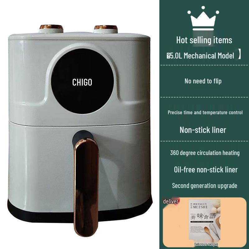 5L Smart No-Flip Visible Air Fryer - Multi-functional, Fully Automatic, Large Capacity Fryer for Home Use