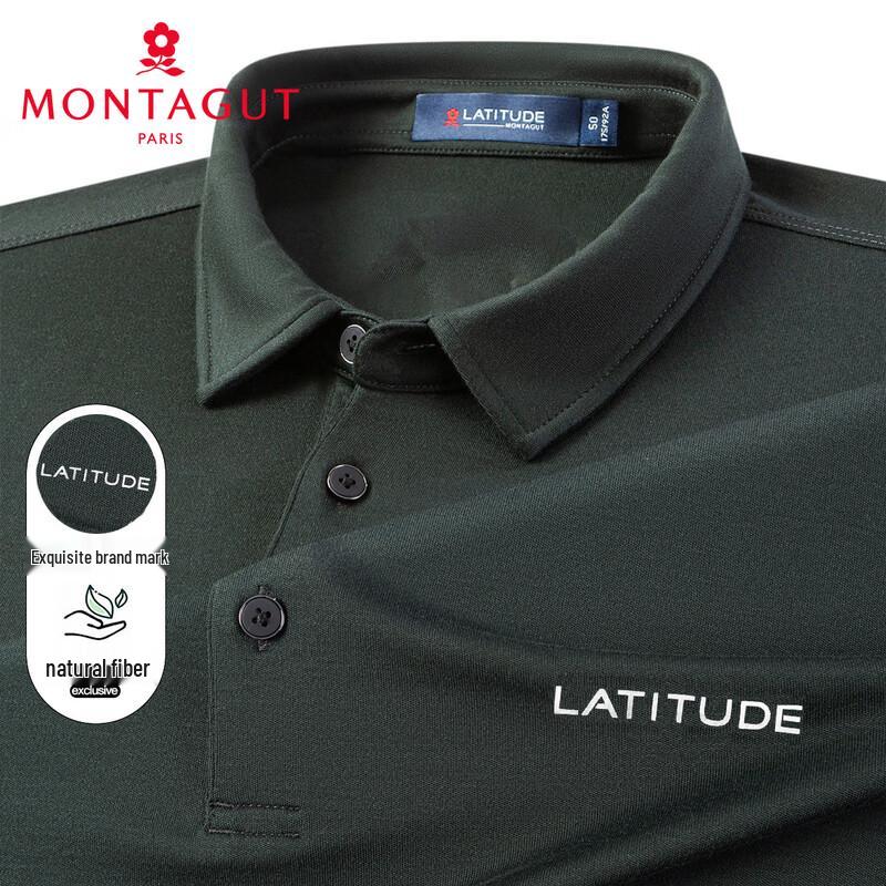 MONTAGUT Men s Natural Fiber Long-Sleeve Polo Shirt 50