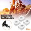 4pcs Silicone Bicycle Cycling Bike Crank Boot Protector Crank Arm Cover White