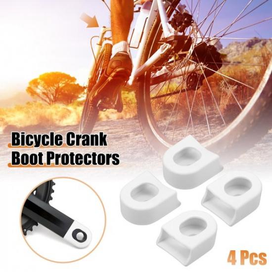 4pcs Silicone Bicycle Cycling Bike Crank Boot Protector Crank Arm Cover White