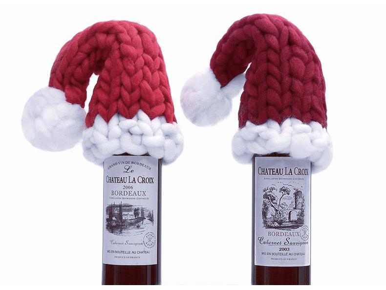 

Hand-Knitted Icelandic Wool Chunky Yarn Parent-Child Hats: Long Tail Christmas & Halloween Design