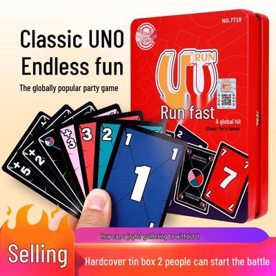 UU Fast-Paced Table Game: Uno Cards In Tin Box for Multiplayer Party Fun