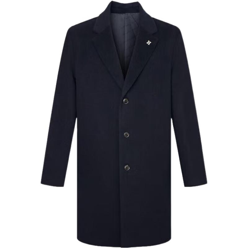 

Мужское демисезонное двустороннее шерстяное пальто средней длины HAZZYS