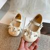 Girls Princess Shoes With Rhinestone Bow Low Cut Flat Shoes For Kids