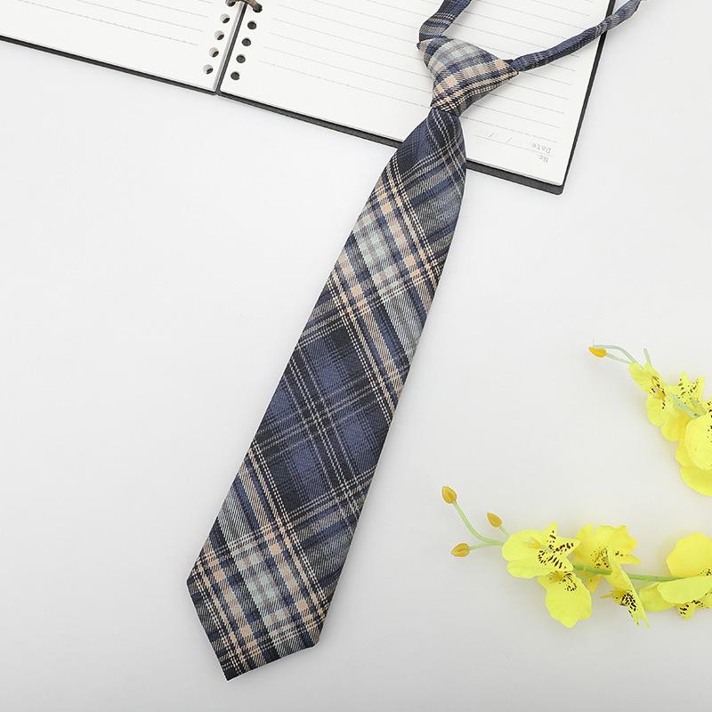 Japanese Plaid Black Bow Tie Collar Rope Women'S Necktie College Wind Streamer Jk Bow Shirt Ins Sailor Suit