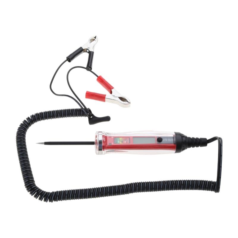 DC Circuit Tester 3-60V Test Light Electrical Voltage Test Digital LCD Display with 142-Inch Extended Spring Wire