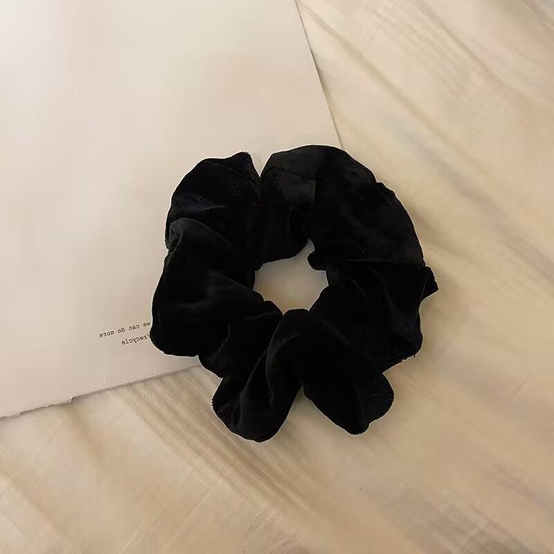 Women Hair Scrunchies Vintage Velvet Solid Color Hair Band for Girls Ponytail Holder Rubber Bands Hair Ties Accessories