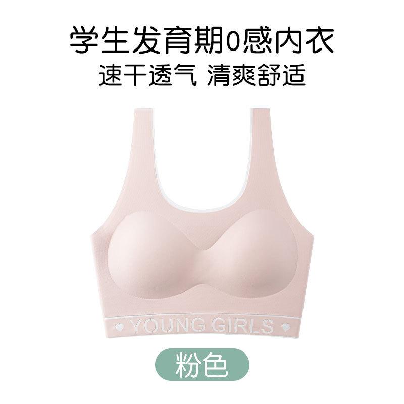 Development Period Tube Top Girls Underwear Seamless Middle and High School Students Chest Wrapping Breathable Thin Fixed Girls Vest Bra