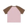 New MLB Preppy Style Collection Boston Red Sox SS25 Raglan Sleeve T Shirt Women's Pink 3FTSV0853-43PPM