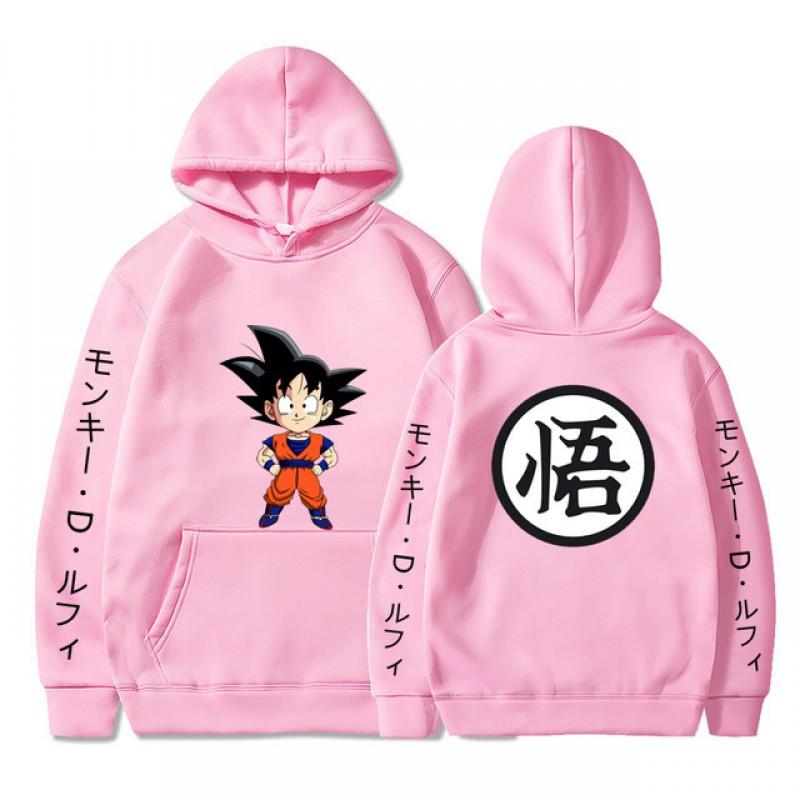 Dragon Ball Anime Hoodie Sweatshirt Teens Men Long Sleeve Fleece Lined Pullover Casual Streetwear