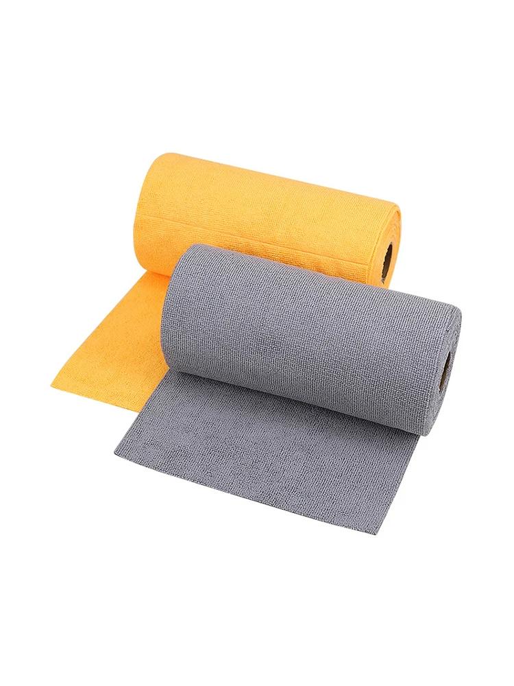 30 pcs/roll Dishcloth Reusable Polyester Hand-torn Rags Kitchen Dishcloth Wash Pot Dishes Rag Dry Wet Clean Kitchen Clean Tool