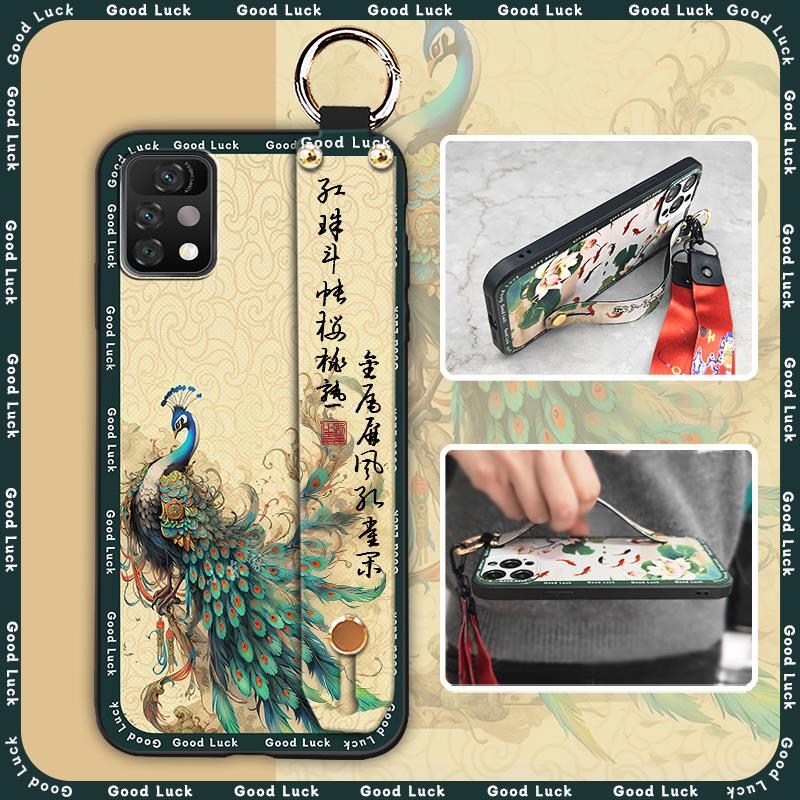 Shockproof Elderly lady Phone Case For UMIDIGI A11 Pro Max Chinese style Durable Phone Holder Waterproof Soft case Ring