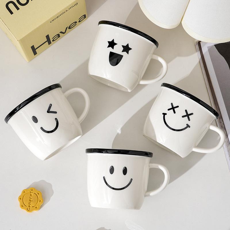 Kreative Lustige Ausdruck Keramiktasse mit Deckel Große Kapazität Kaffeetasse Für Zuhause Wohnzimmer Büro Frühstück Milchbecher