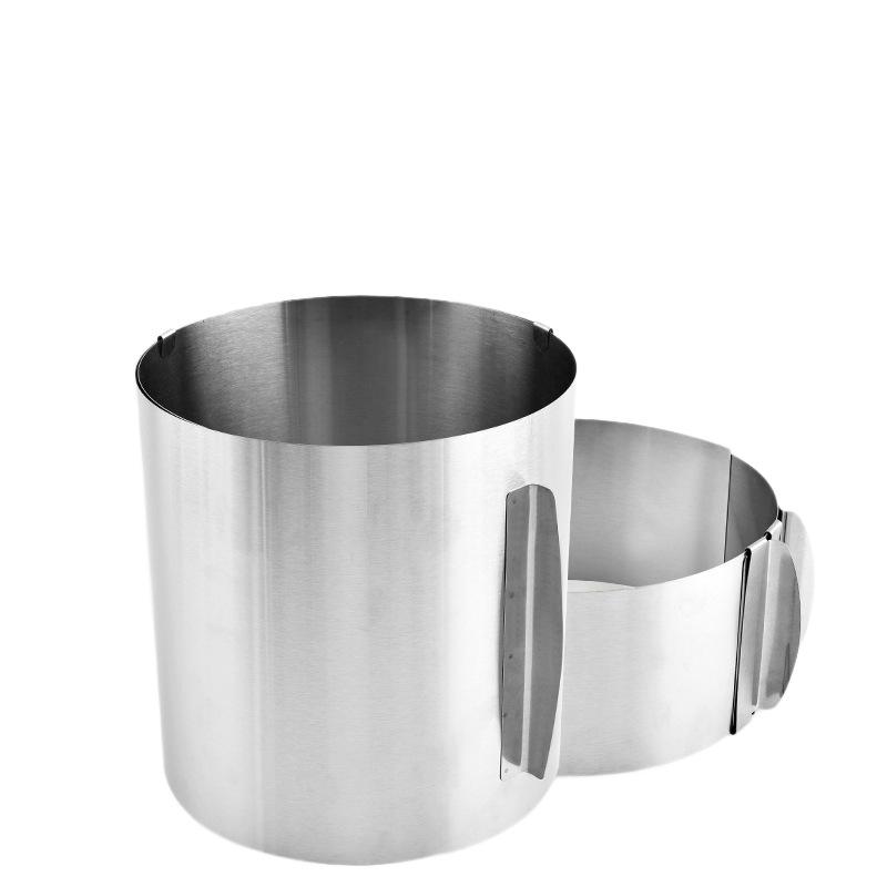 Stainless Steel Adjustable Telescopic Mousse Ring Cake Mold – Round, Bottomless, Removable Baking Tool