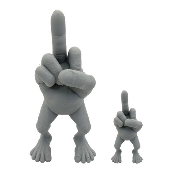 2Pcs/Set Middle Finger Figure Statue Desktop Flip-off Hand Figurine with Legs Rebellious Middle Finger Ornament for Office Bedroom Desk Decor Gag Gift