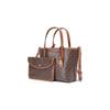 Michael Kors Eliza Series Monogram Leather Tote Bag Women Tote Bags Dark-Brown 30S3GZAT0V-BRN-ACORN