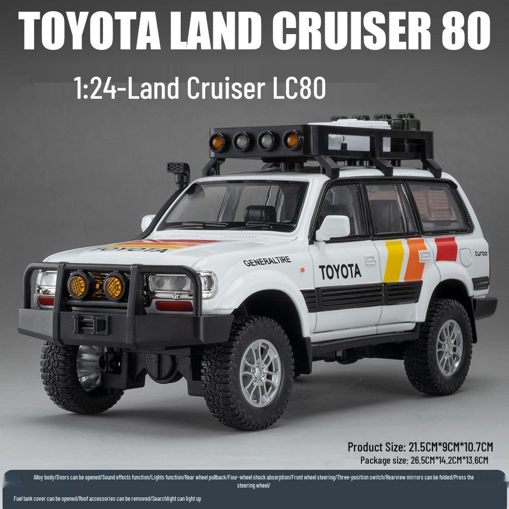 

1:24 Сплав Land Cruiser LC80 Внедорожник Модель-игрушка в пенопластовой коробке белый