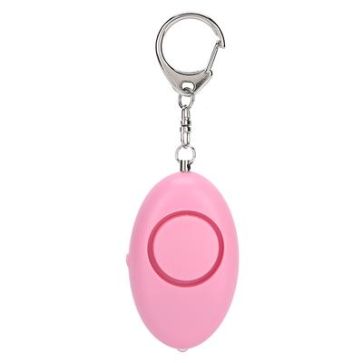 Security Alarm Key Chain Women Elderly Emergency Safety Alarm with LED LightPink