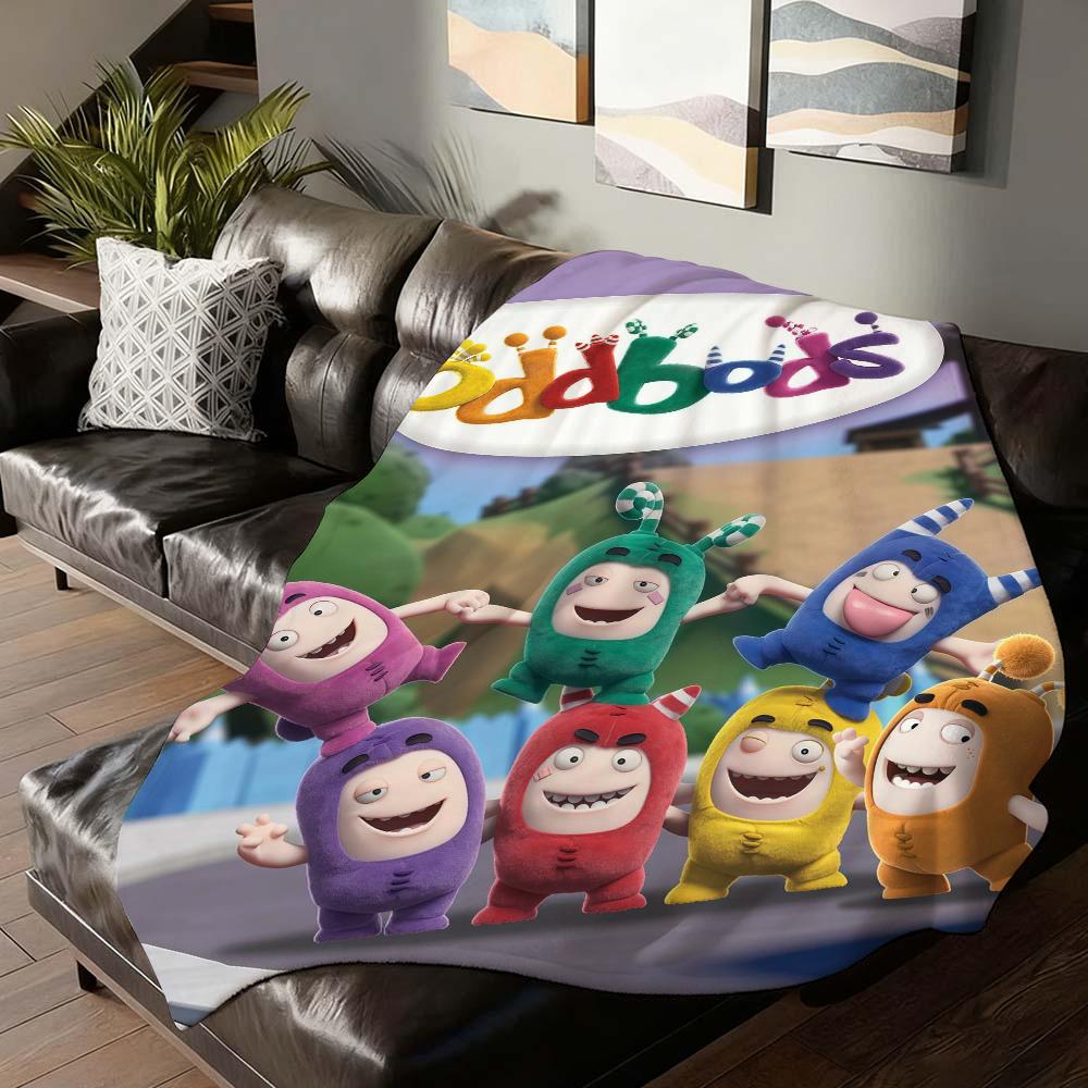 Cartoon cute O-Odd B-Bods Blanket For Sofa Office Bed Plane Travel Sleep Read Relax Camping Soft And Warm