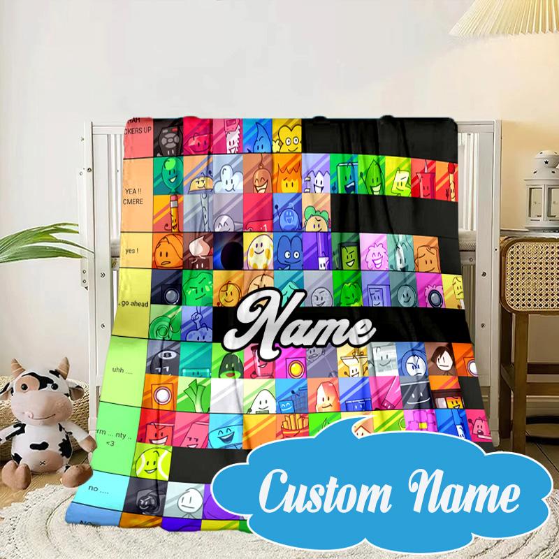 Custom Name Colorful Dream Island Blanket bed sofa Blanket Flannel Blanket for Camping, Hiking, Picnic Essentials,gift for Fan family