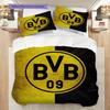 Borussia Dortmund logo Vzor Povlečení Přikrývka Sada Povlak na přikrývku Povlak na polštář Domácí Dekorace Dárek k narozeninám (1 * povlak na peřinu + 2 * povlak na polštář, bez jádra)