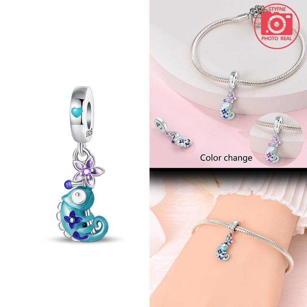 Authentic Copper Colors Charms Cute And Fun Chameleon Pendant For Dangle Pendant Bead Jewelry Beads New Gifts For Women