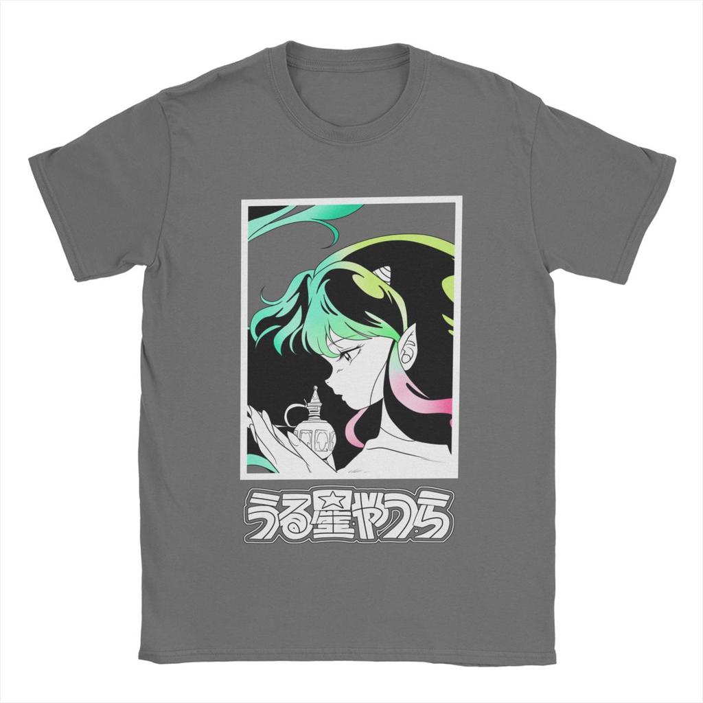 Men's T-Shirts Urusei Yatsura Lum Fun Cotton Tees Short Sleeve Anime T Shirts Round Collar Clothes Adult