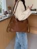 Spring 2025 Women's Large Capacity Leather Tote: Versatile Handbag, Backpack & Crossbody