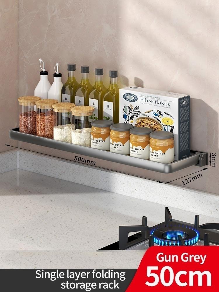 Folding Kitchen Spice Storage Knives Holder Knife Stand Spice Rack Organizer Knives Spoon and Chopsticks Rest Hanging Organizers