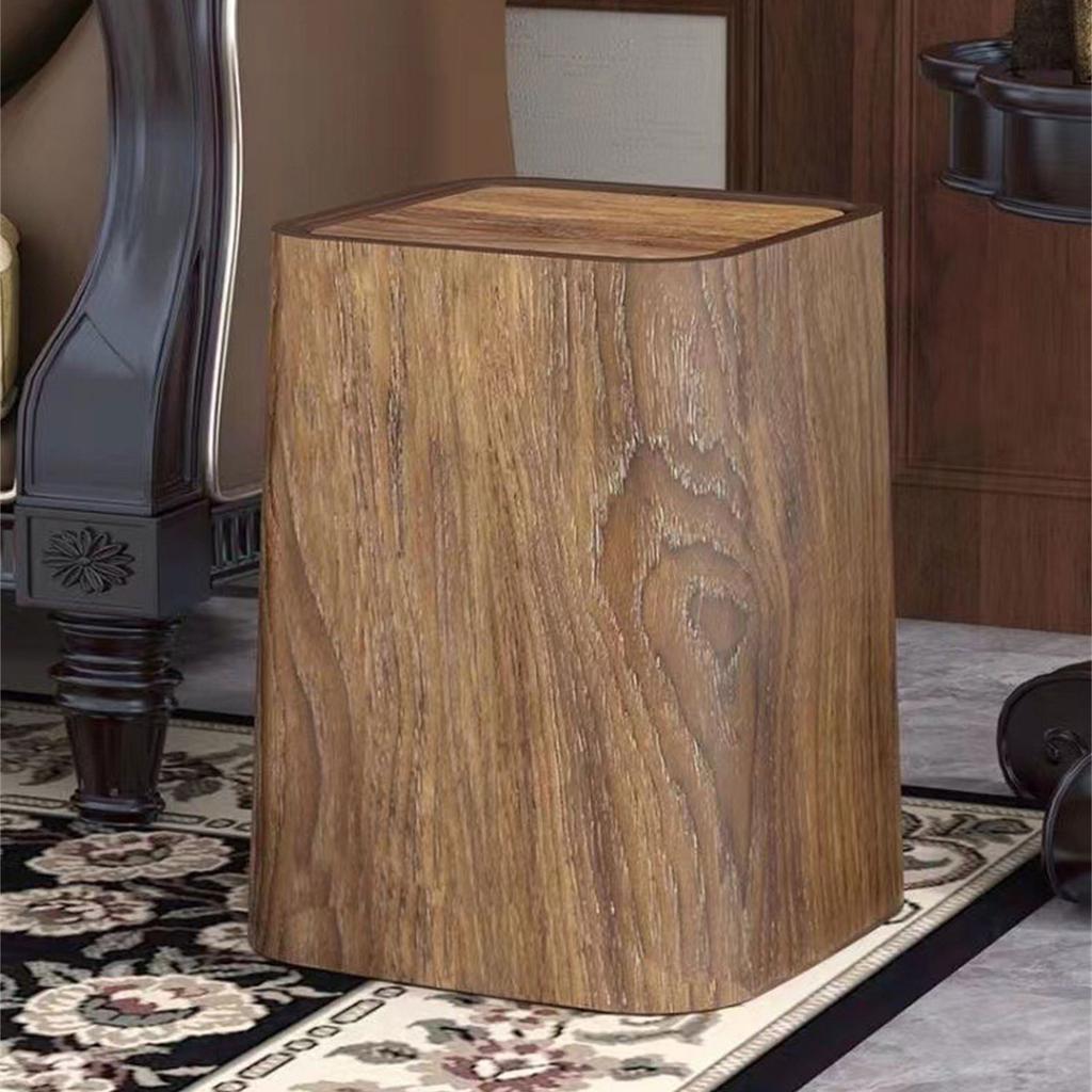 Mülleimer im Vintage-Stil mit Deckel für Büro- und Heimgebrauch, Retro-Design, Abfalleimer mit Geruchskontrolle