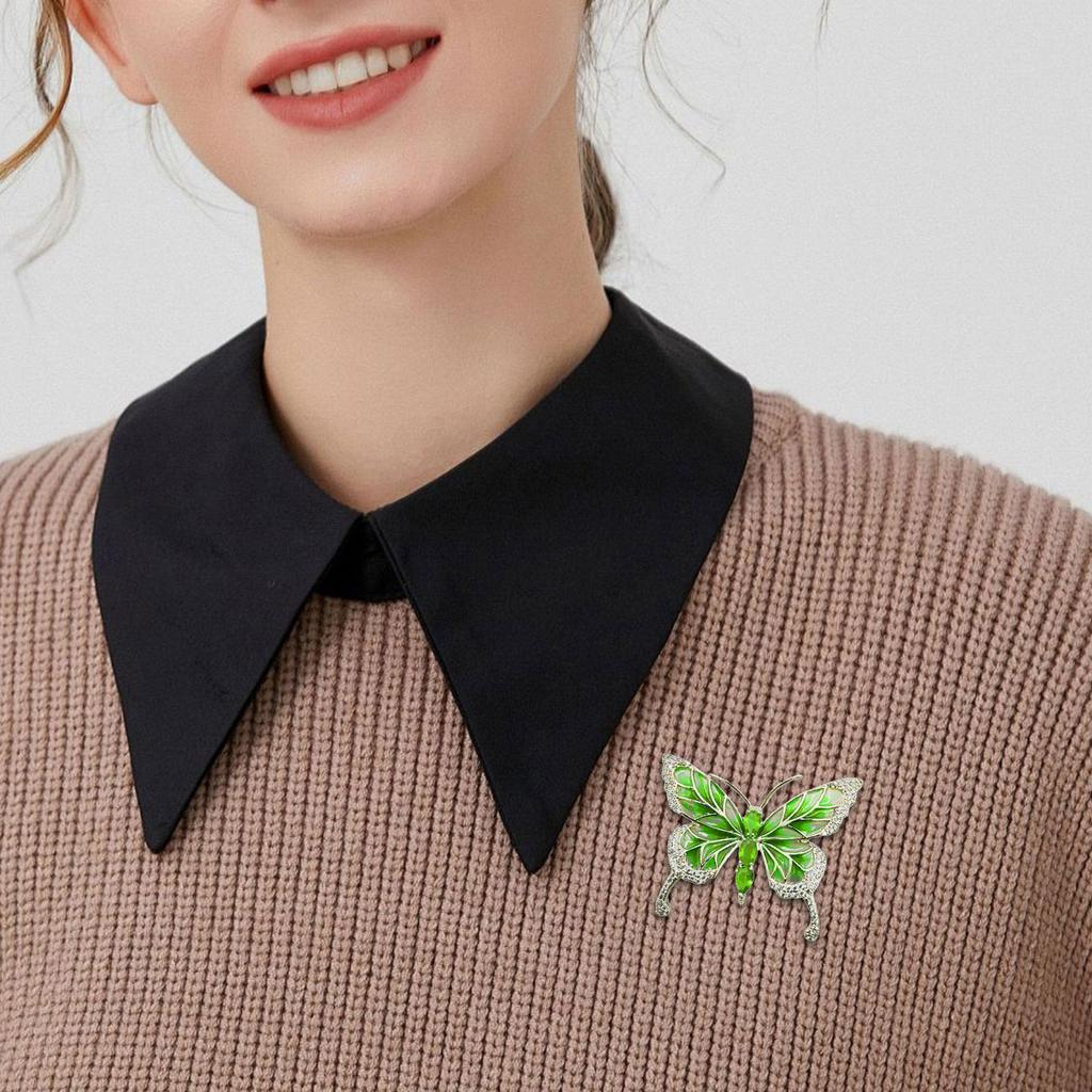 Handcraft Alloy Butterfly Pin Intricate Craftsmanship Sturdy Materials Fashion Accessory for Outfits or Bags Decoration