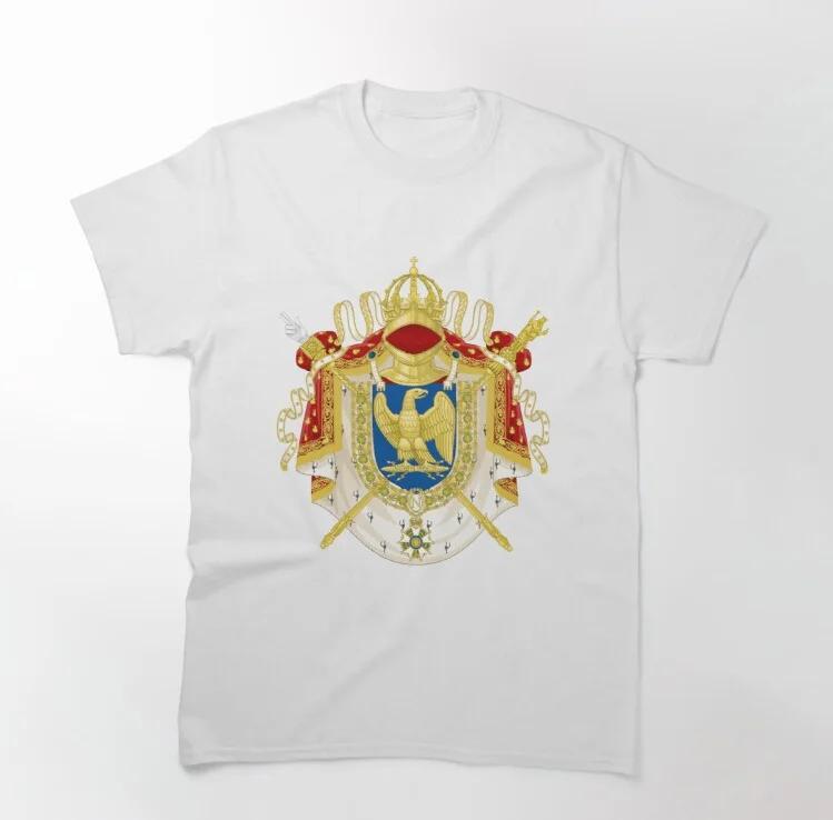Fhench History Napoleon Coat of Arms Men T-Shirt Short Sleeve Casual 100% Cotton O-Neck Summer Tees