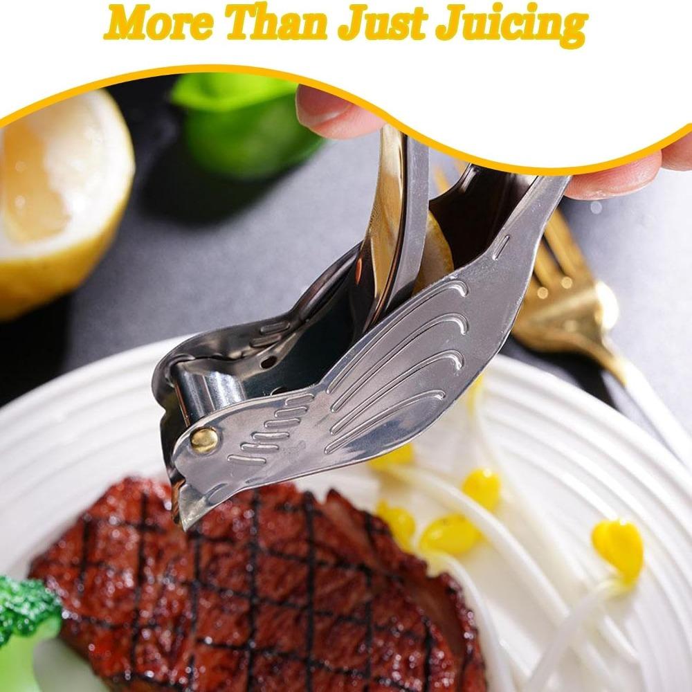 Stainless Steel Bird Shape Lemon Juicer Silver Fruit Squeezer Lemon Juicer Kitchen Gadgets