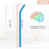8 Pack Replacement Straws for Stanley Cup 40 Oz 30oz Tumbler, 12 Inch Long 0.4" Wide Reble Silicone Straw For Yeti/Simple Modern With 1 Cleaning