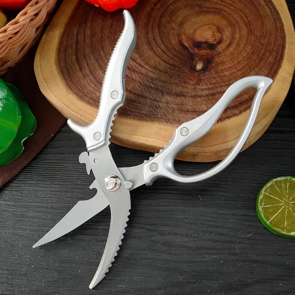 Durable Steel Chicken Bone Shear Rust-proof Sharp Kitchen Scissor Thickened Hard Food Scissor Ramen