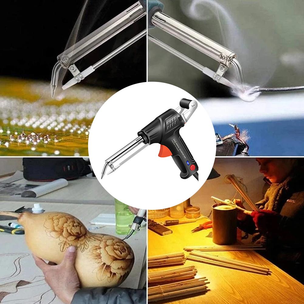 60W 220V Handheld Soldering Iron Welding Gun Suit for 0.8-1.2 Tin Wire Fast Heating Soldering Kit for Electronics Welding Repair
