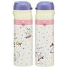 Snoopy Water and Compact Stainless Steel 470ml and 430ml [Insulated Bottle] Ultra-Lightweight 2-Way Bottle, (Direct Drinking) (Cup Drinking)