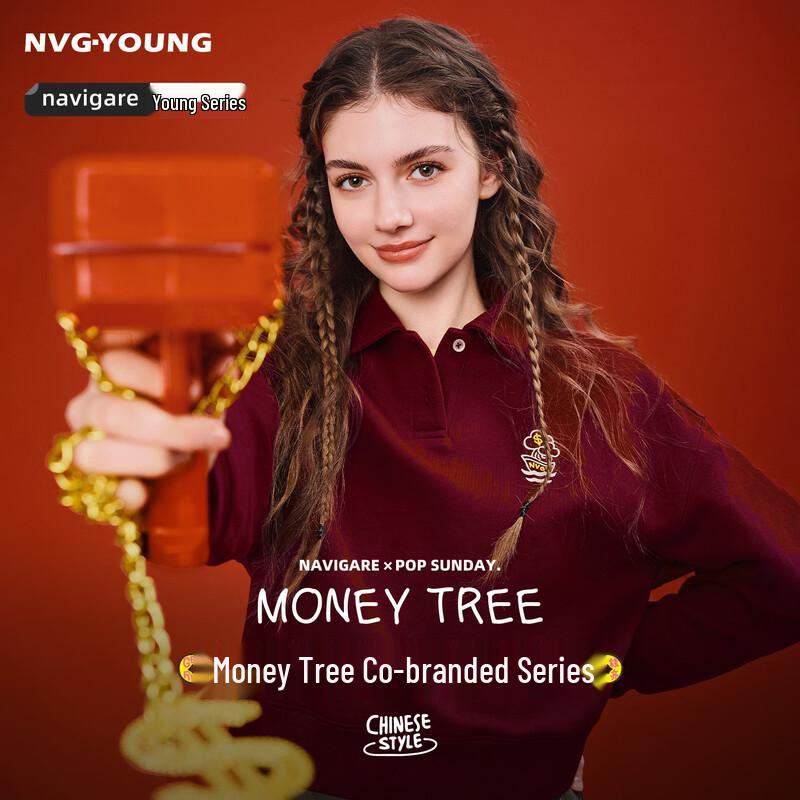 

NVG·YOUNG x POPSUNDAY Women s Prosperity Polo Sweatshirt L