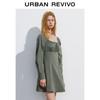 UR 2024 Autumn Women's Square Neck Slim-fit Short Dress
