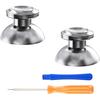 eXtremeRate Custom Silver Metal Thumbsticks for PS5 Controller, Replacement Aluminum Analog Stick Joystick for PS4 Controller - Controller NOT