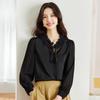 Women's Long Sleeve Lace Chiffon Blouse