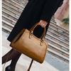 Stylish Brown Croco-Embossed Cowhide Tote Bag – Lightweight & Elegant for Travel