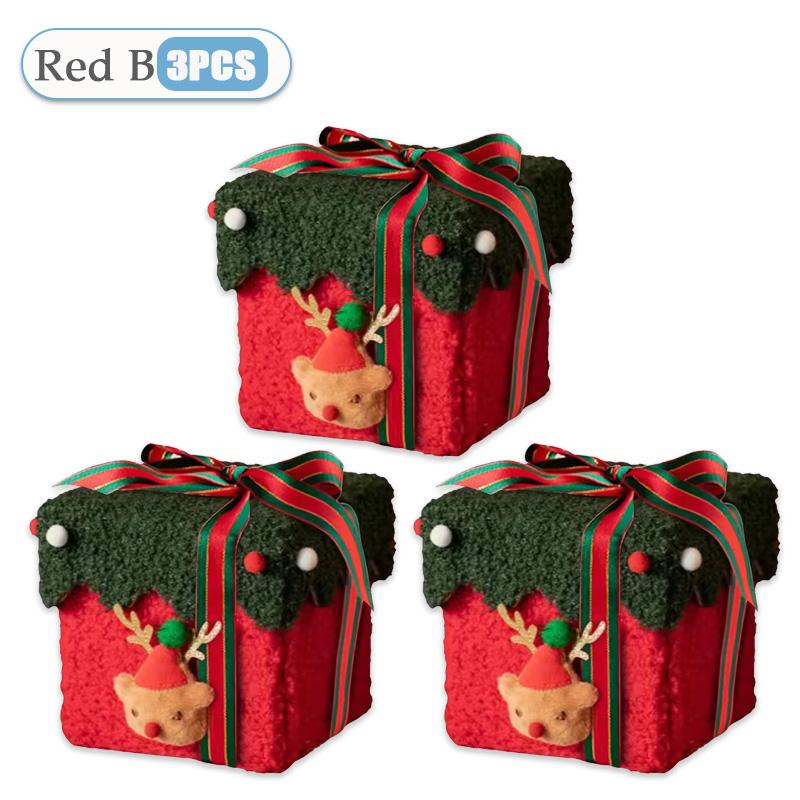 Cute Christmas Gift Box Christmas Eve Apple Packaging Box Creative Plush Fabric Decoration Gift Girlfriend Exquisite Apple Box