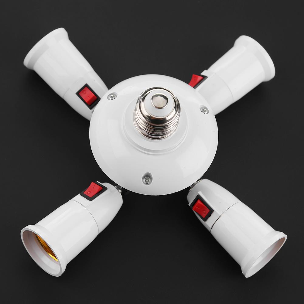 E27 Splitter 3/4 Heads Adapter Converter Socket LED Y Shape Light Lamp Bulb Splitter Adapter Converter Screw Lamp Base Holder