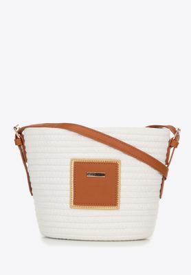 Bolso Cesta Pequeño Wittchen para Mujer Mezcla de Algodón Poliéster Blanco Roto