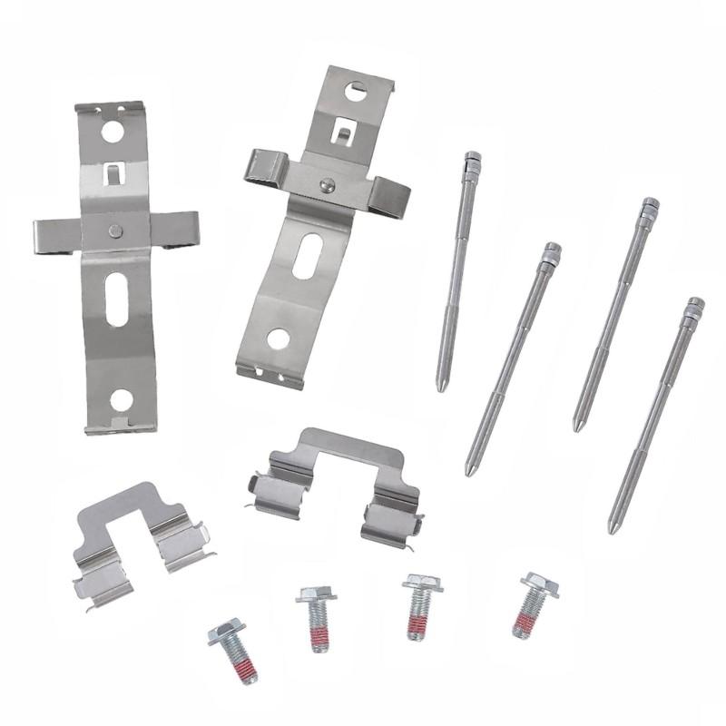 Car Brake Caliper Repair Parts, Cylindrical Pin Spring Plate Screw Repair Kit Brake Pads Repair Parts серебряный